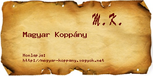 Magyar Koppány névjegykártya