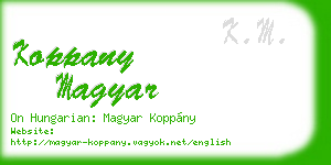 koppany magyar business card
