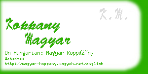 koppany magyar business card